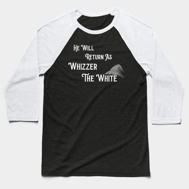 Musicals with Cheese - Whizzer the White Baseball T-Shirt by Musicals With Cheese